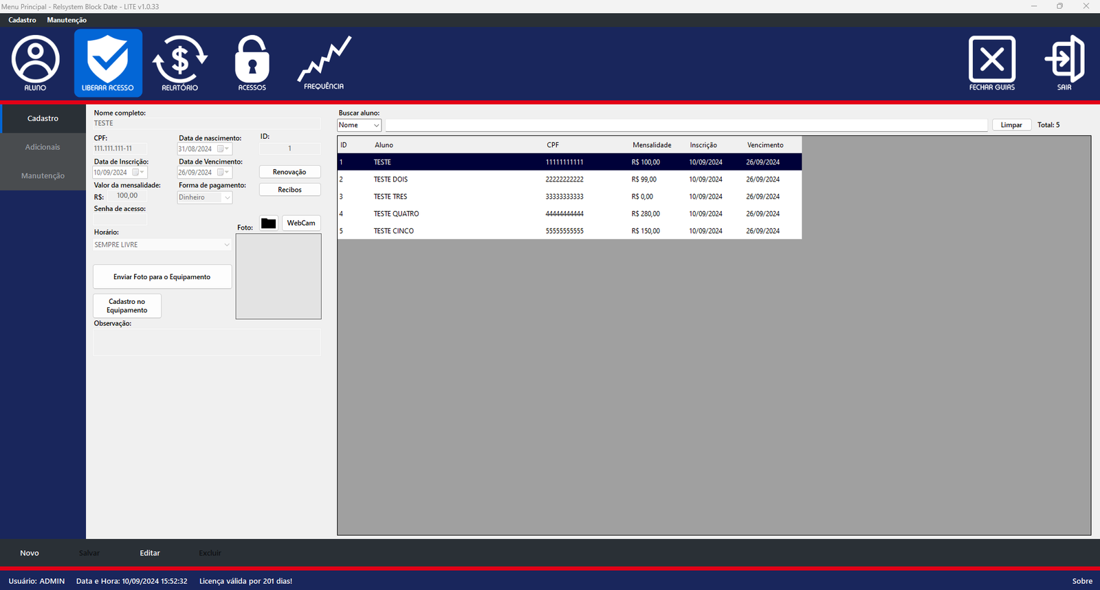 Software Relsystem Block Date - LITE - Imagem 4