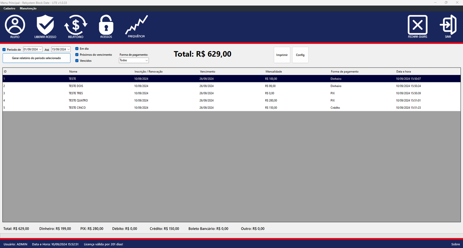 Software Relsystem Block Date - LITE - Imagem 3